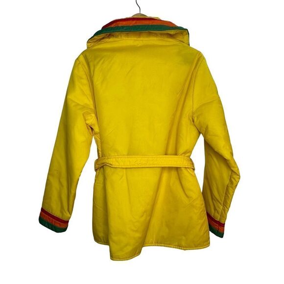 ASPEN Vintage 80’s Bright Yellow Ski Winter Jacket Size Large - Picture 4 of 16